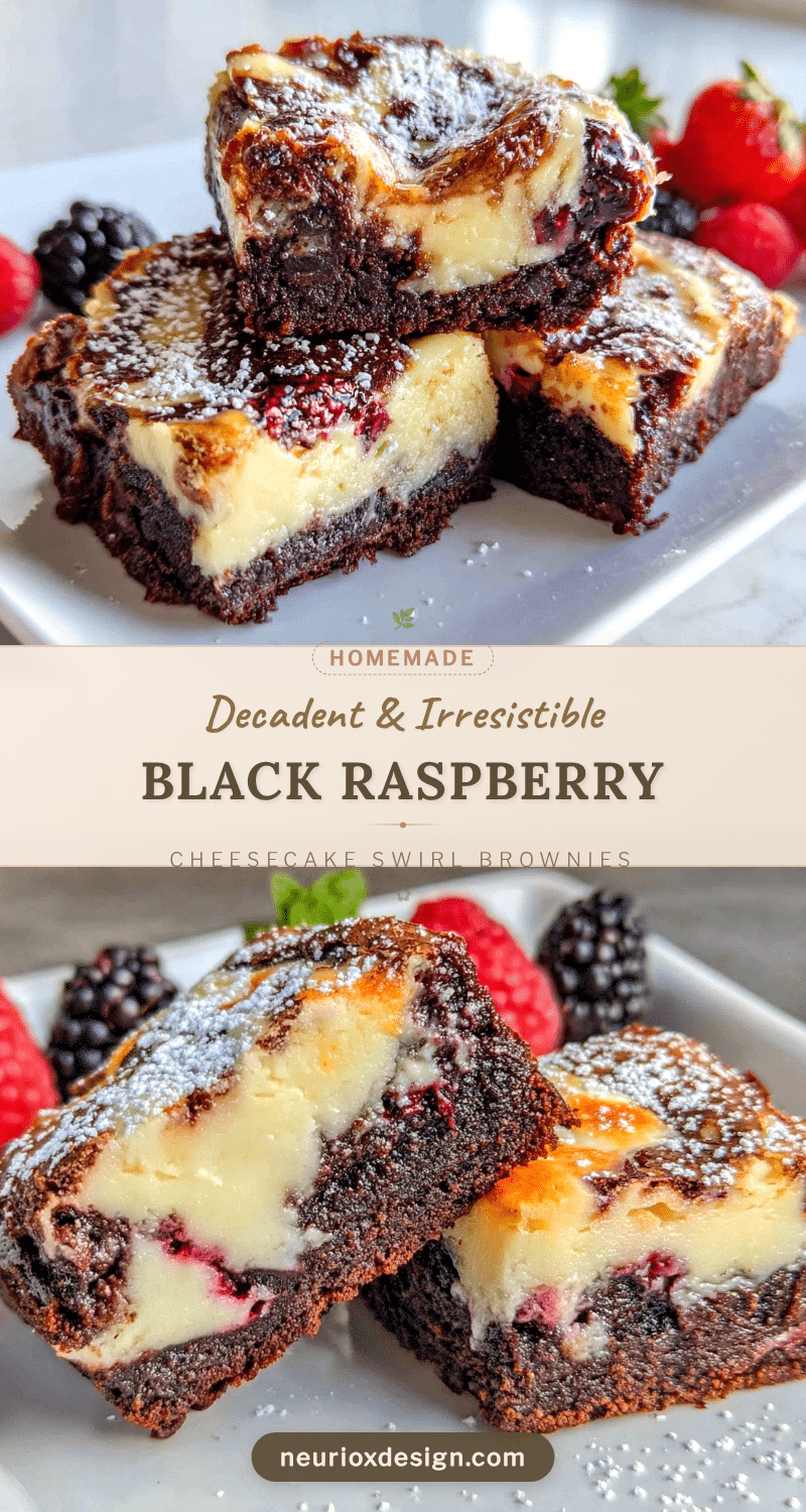 black raspberry cheesecake swirl brownies recipe