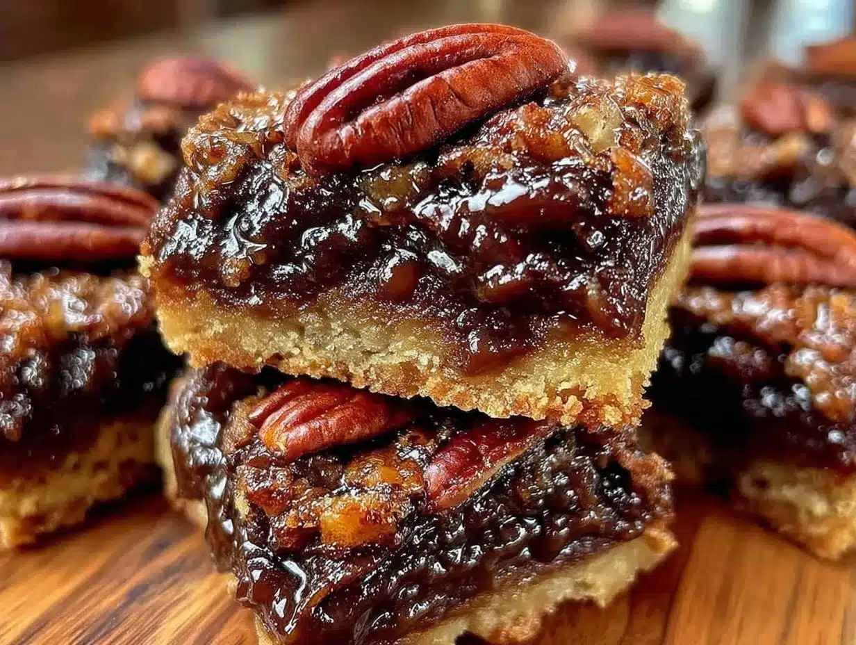 chocolate bourbon pecan pie bars preparation steps