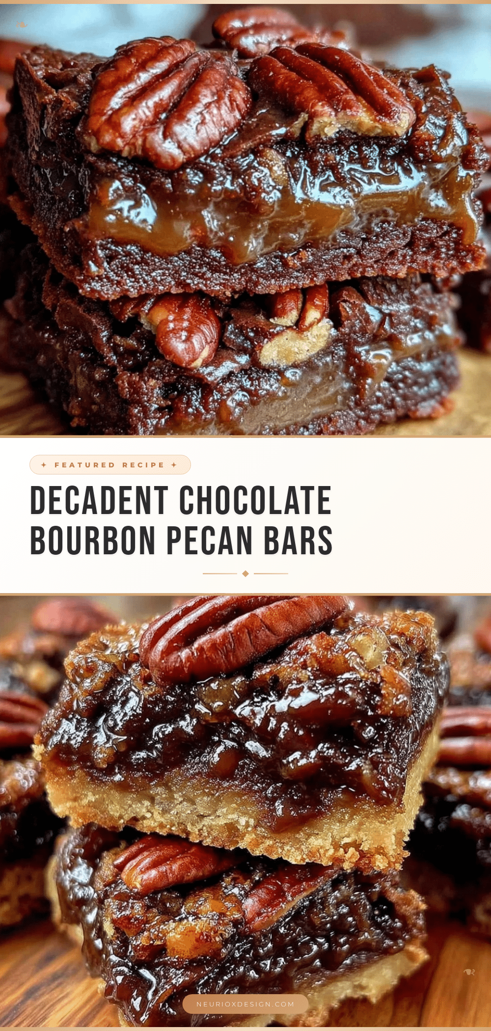 chocolate bourbon pecan pie bars recipe