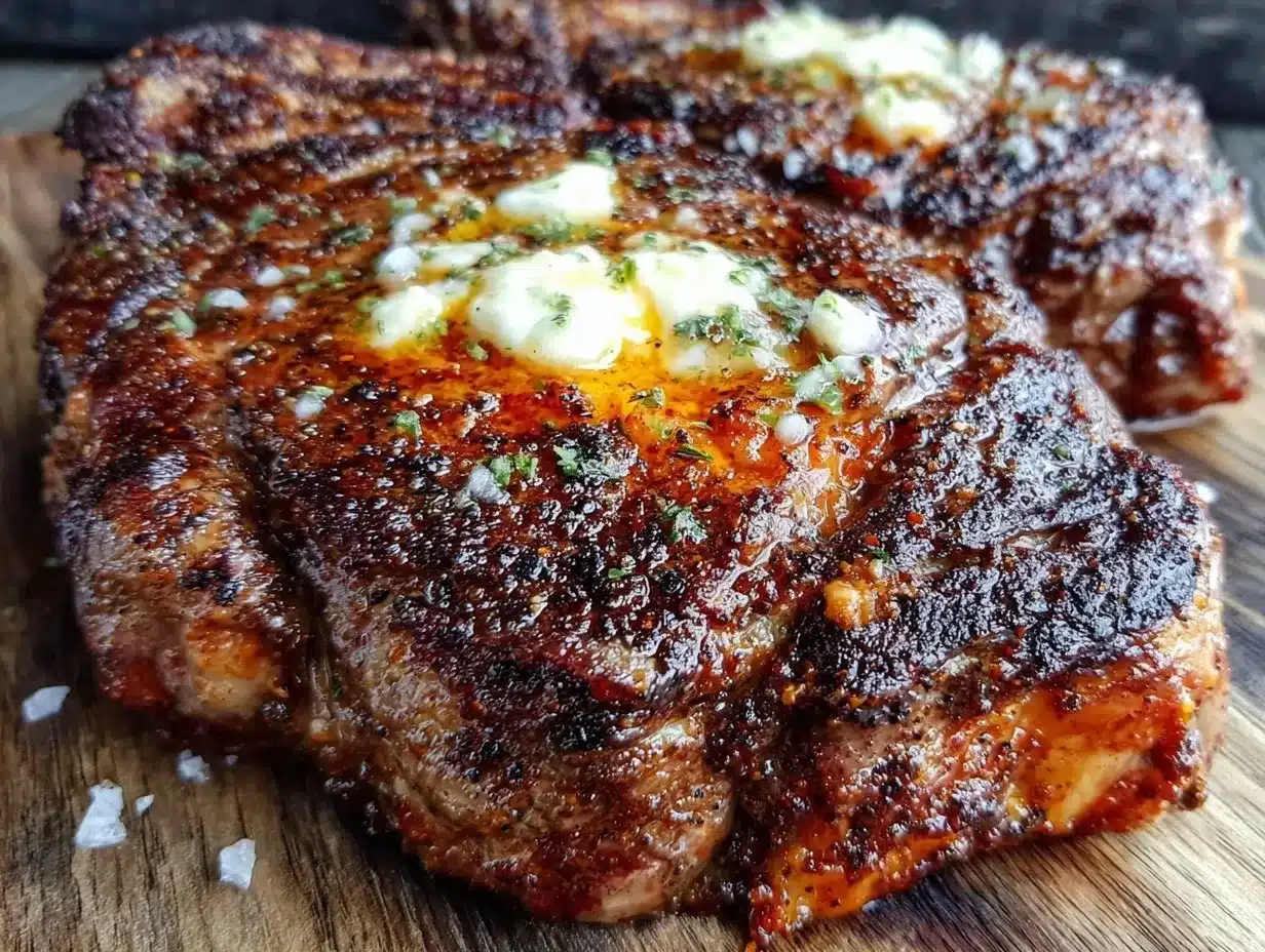 coffee-rubbed ribeye preparation steps