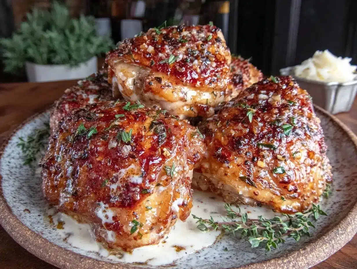 creamy garlic parmesan chicken thighs preparation steps