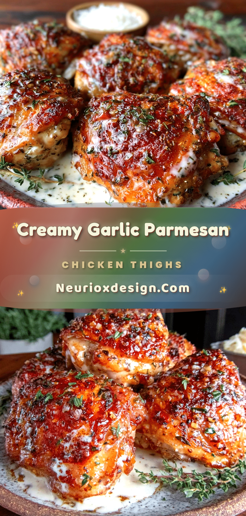 creamy garlic parmesan chicken thighs recipe