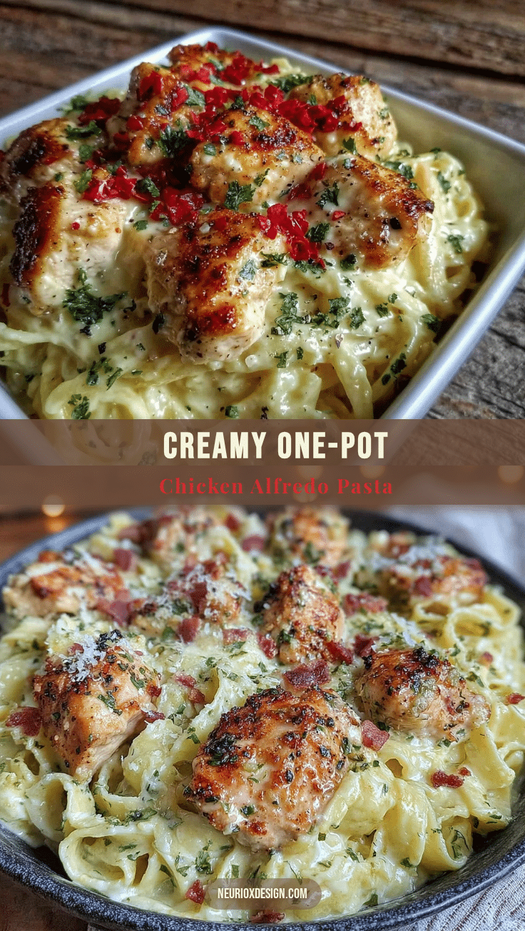 creamy one-pot chicken Alfredo pasta recipe