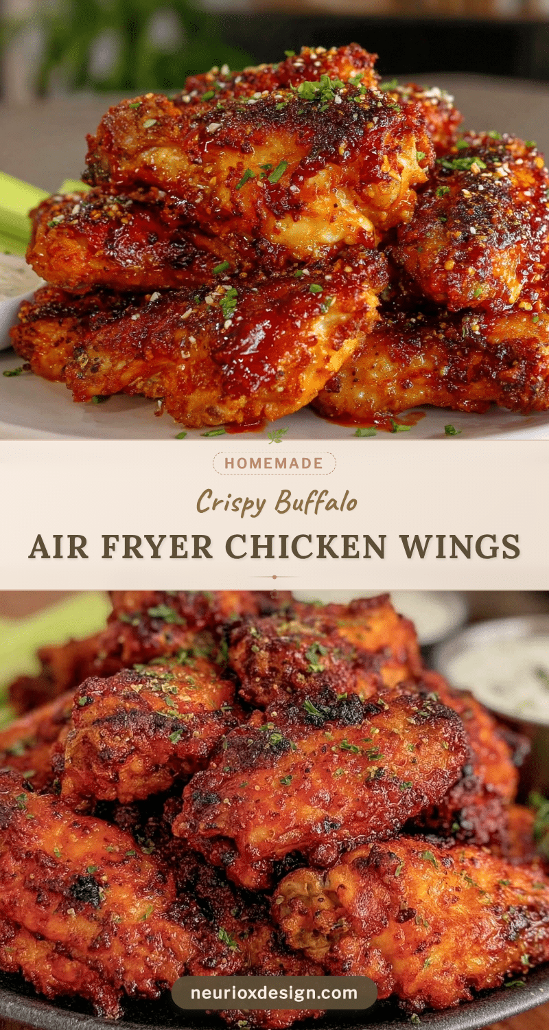 crispy buffalo air fryer chicken wings recipe