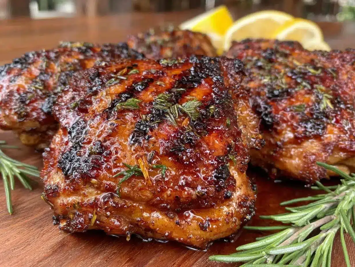 crispy lemon herb grilled chicken thighs preparation steps