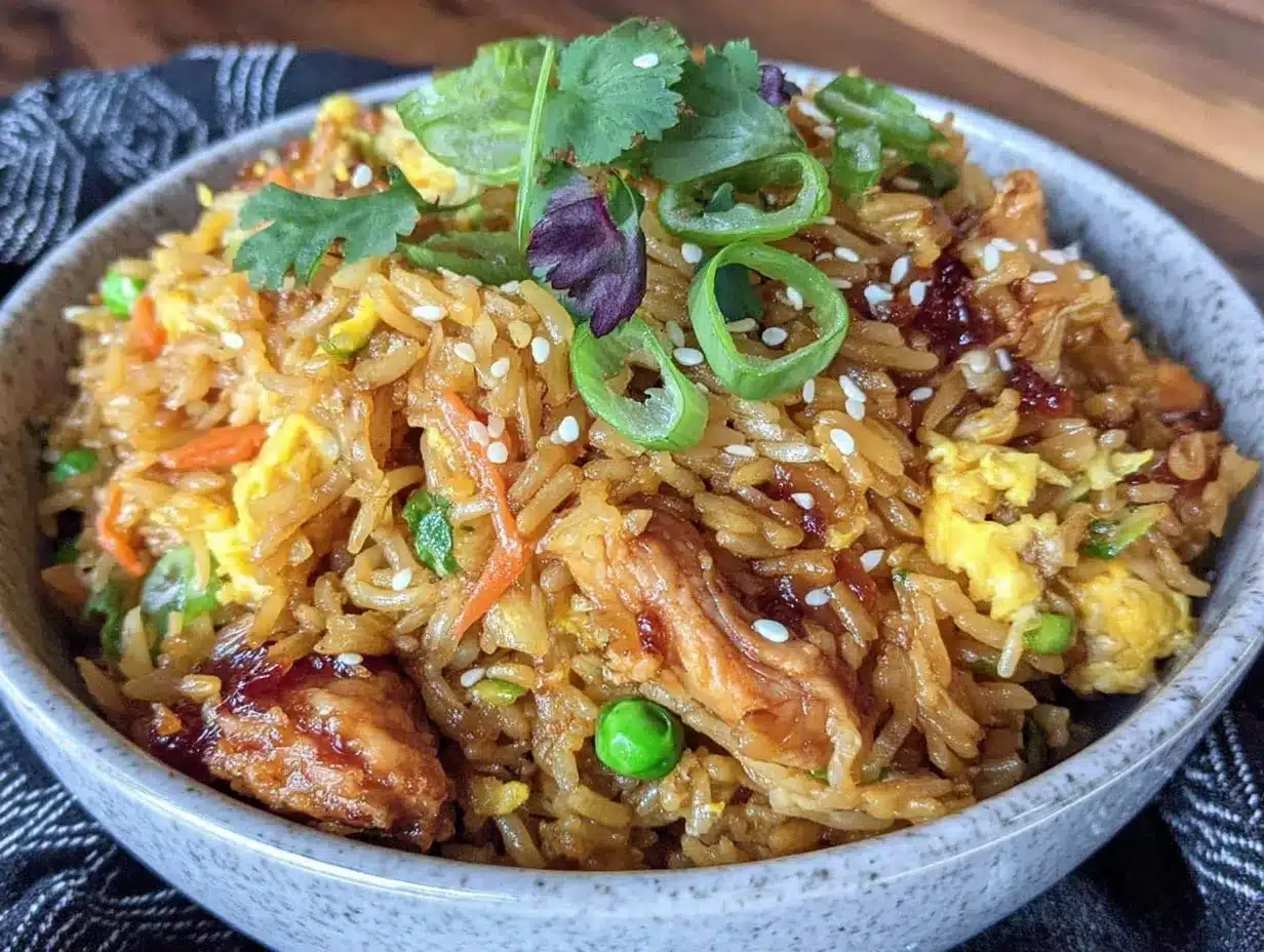 easy crispy chicken fried rice preparation steps