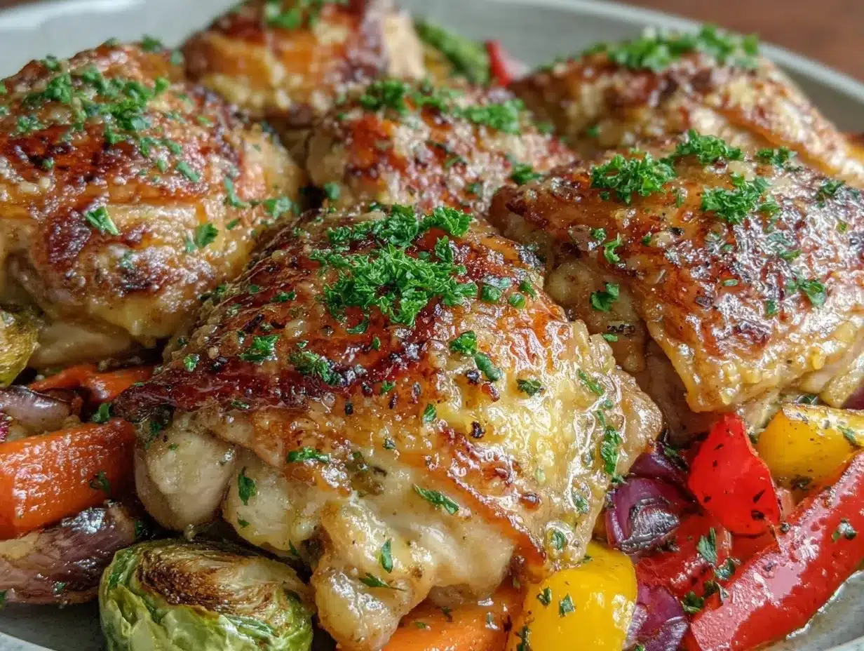 easy crispy sheet pan honey mustard chicken preparation steps