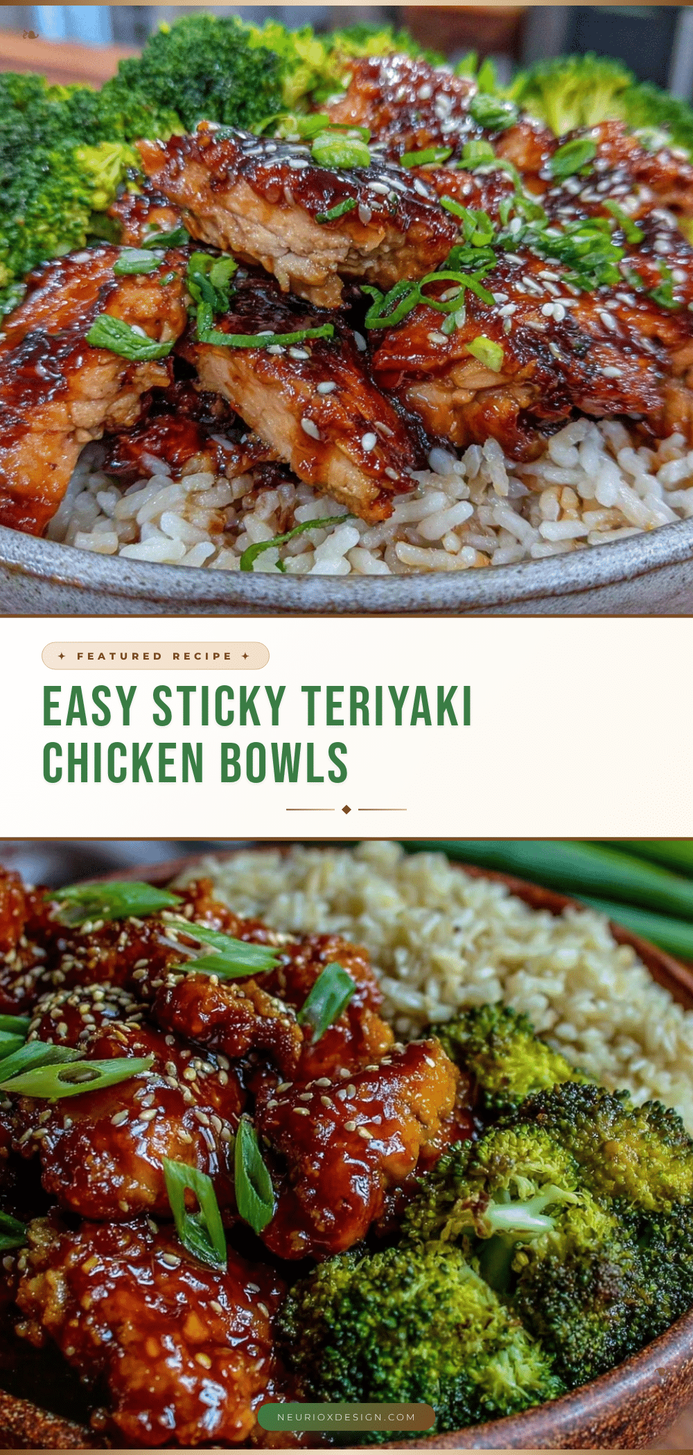 easy sticky teriyaki chicken bowls recipe