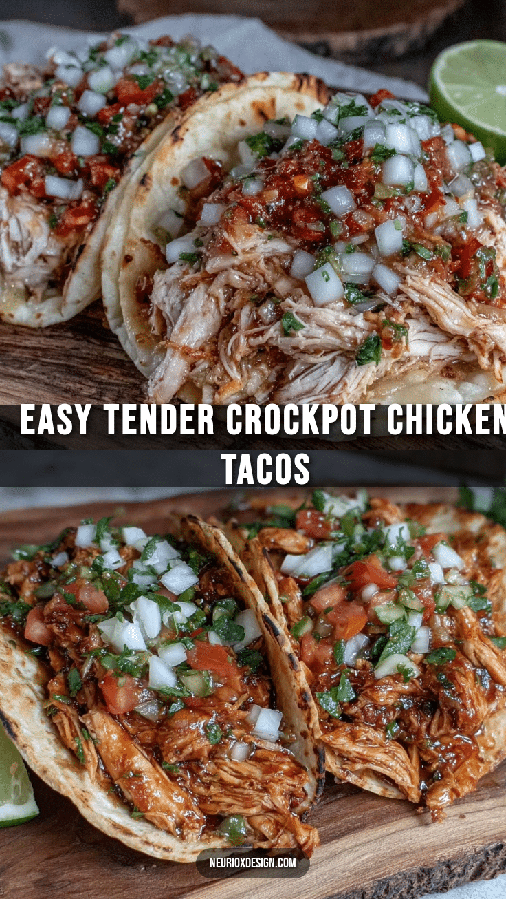 easy tender crockpot chicken tacos recipe