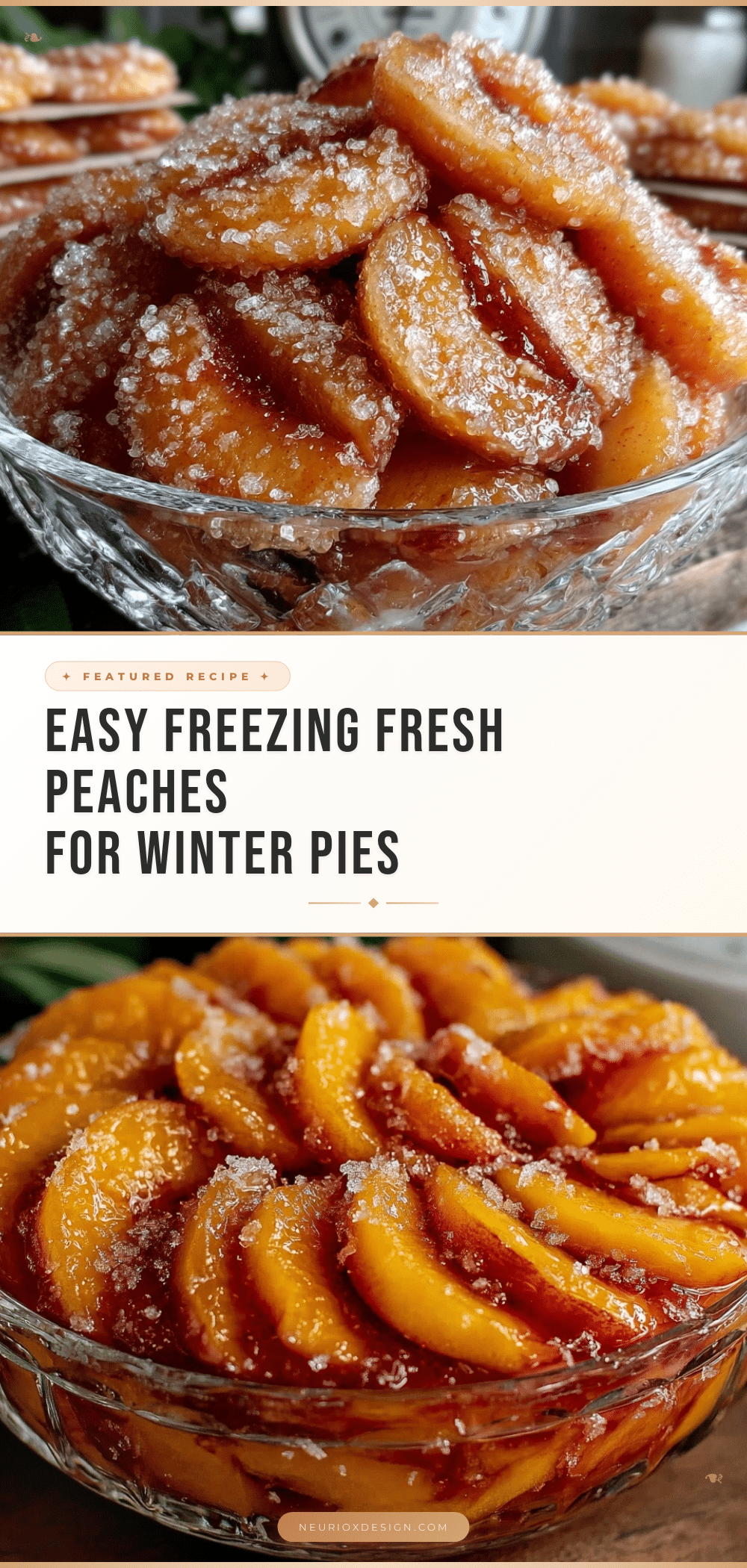 freezing fresh peaches for winter pies recipe