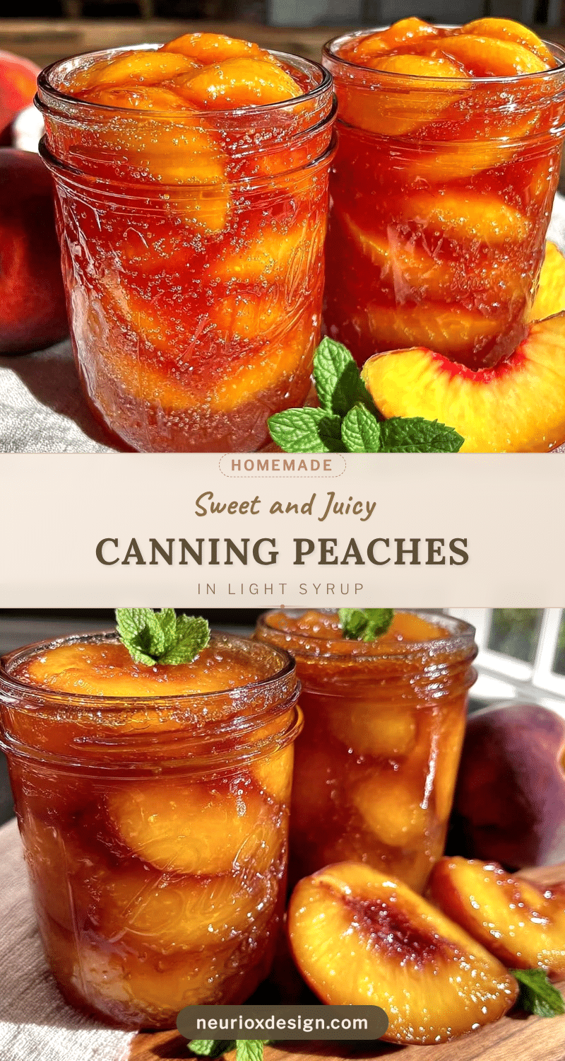 fresh canning peaches in light syrup recipe