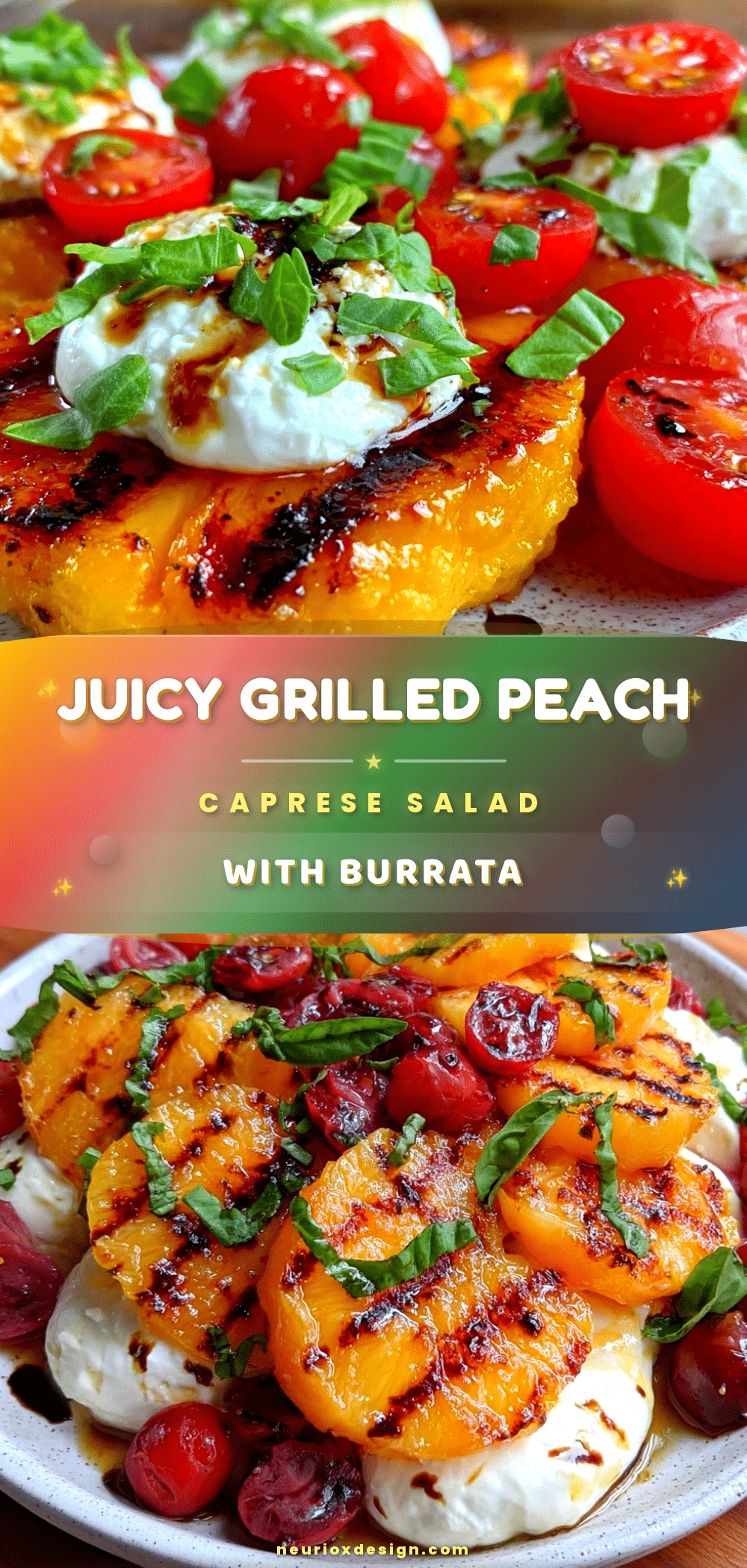 fresh grilled peach caprese salad recipe