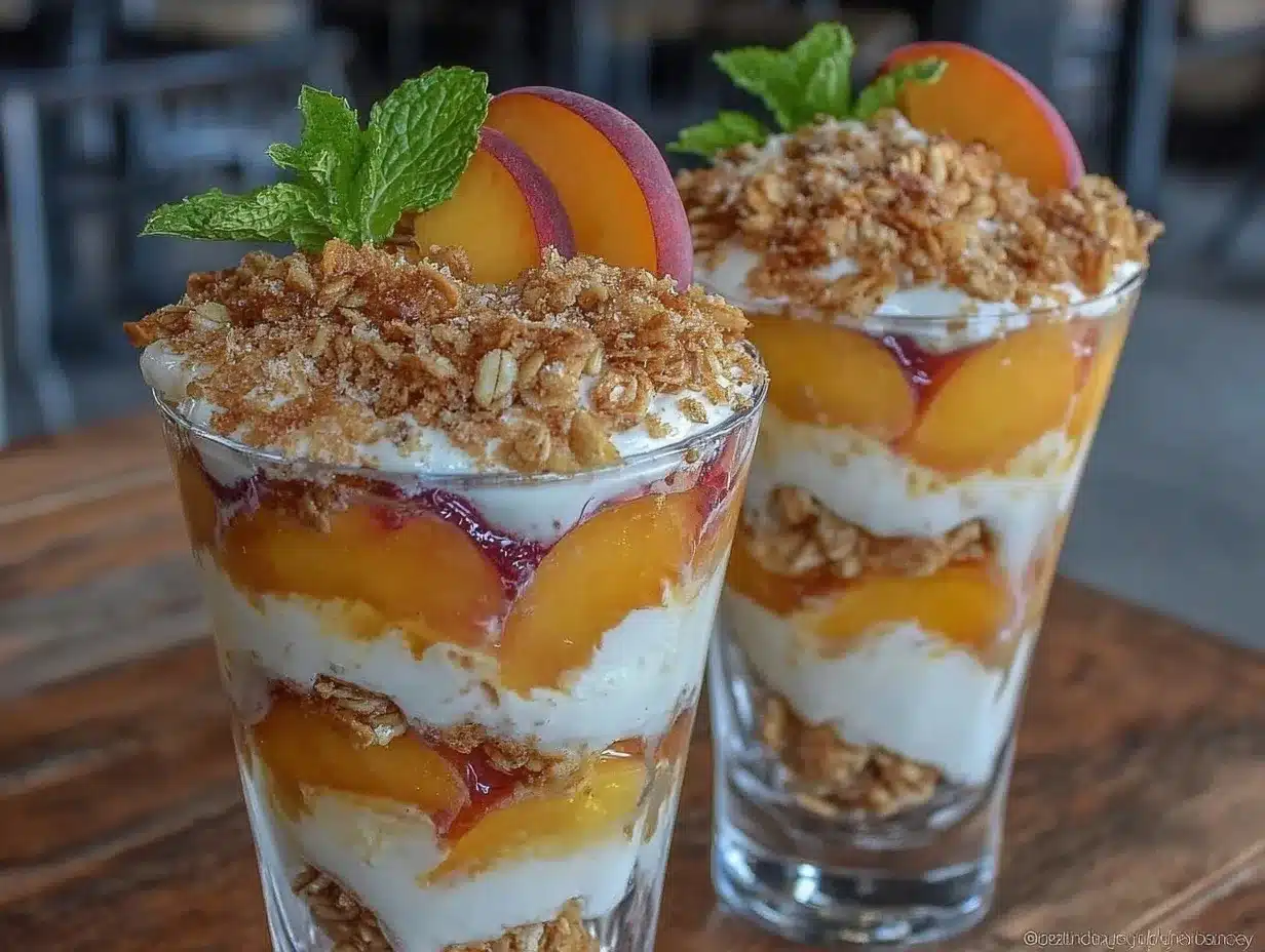 fresh nectarine yogurt parfait preparation steps