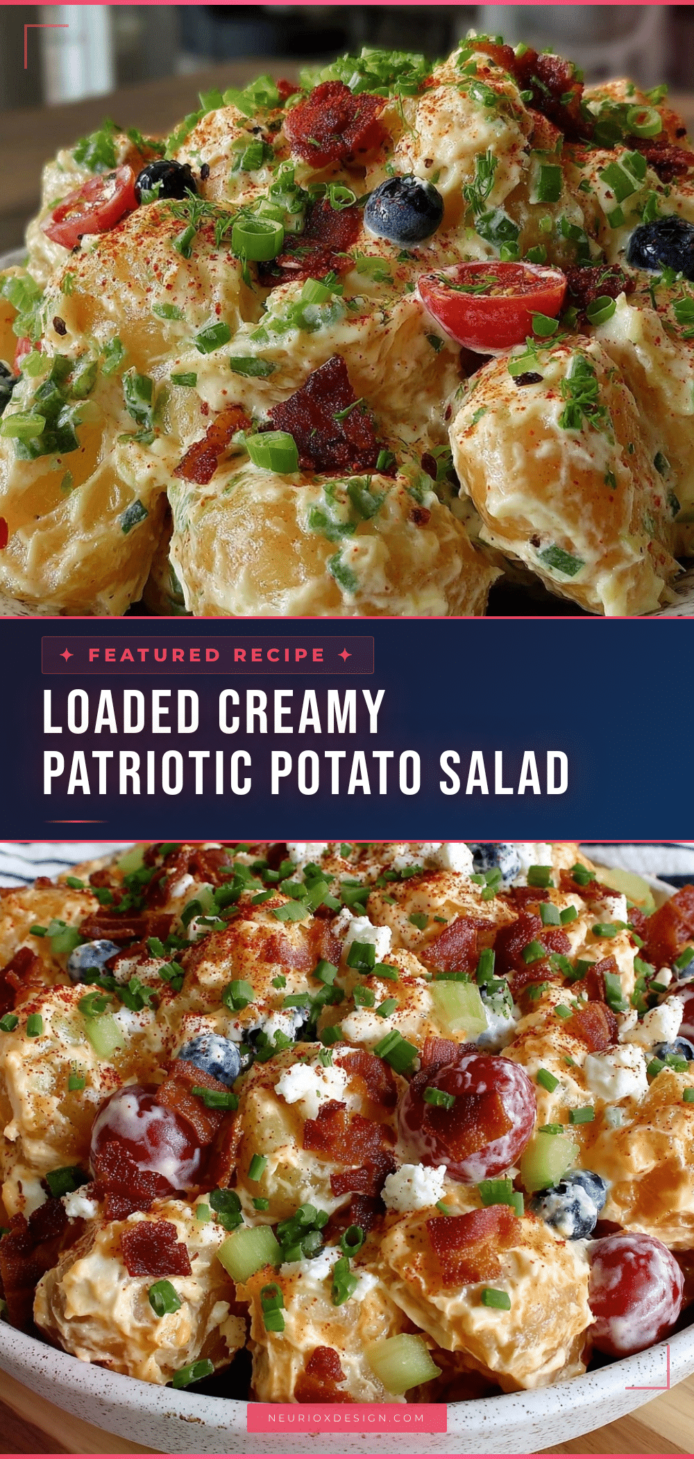 loaded creamy patriotic potato salad recipe