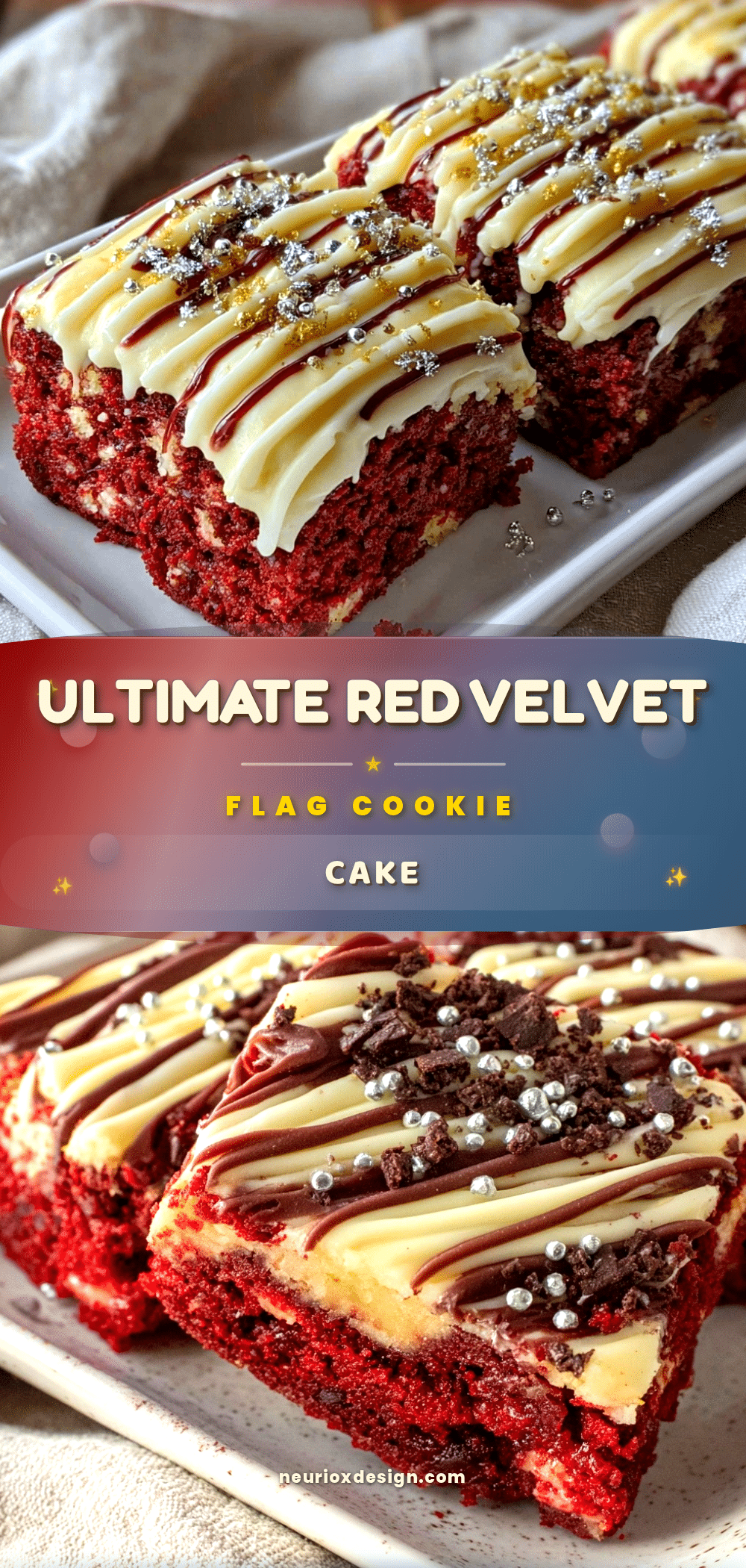 red velvet flag cookie cake recipe
