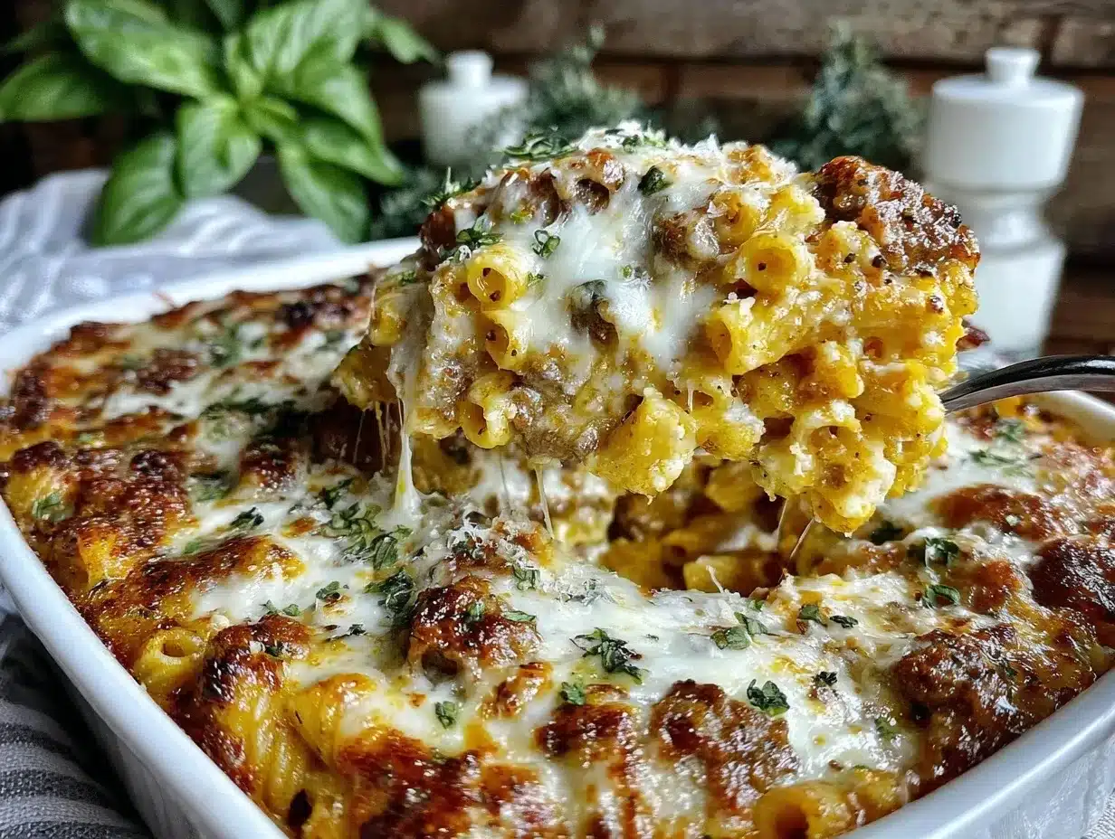 savory baked ziti preparation steps