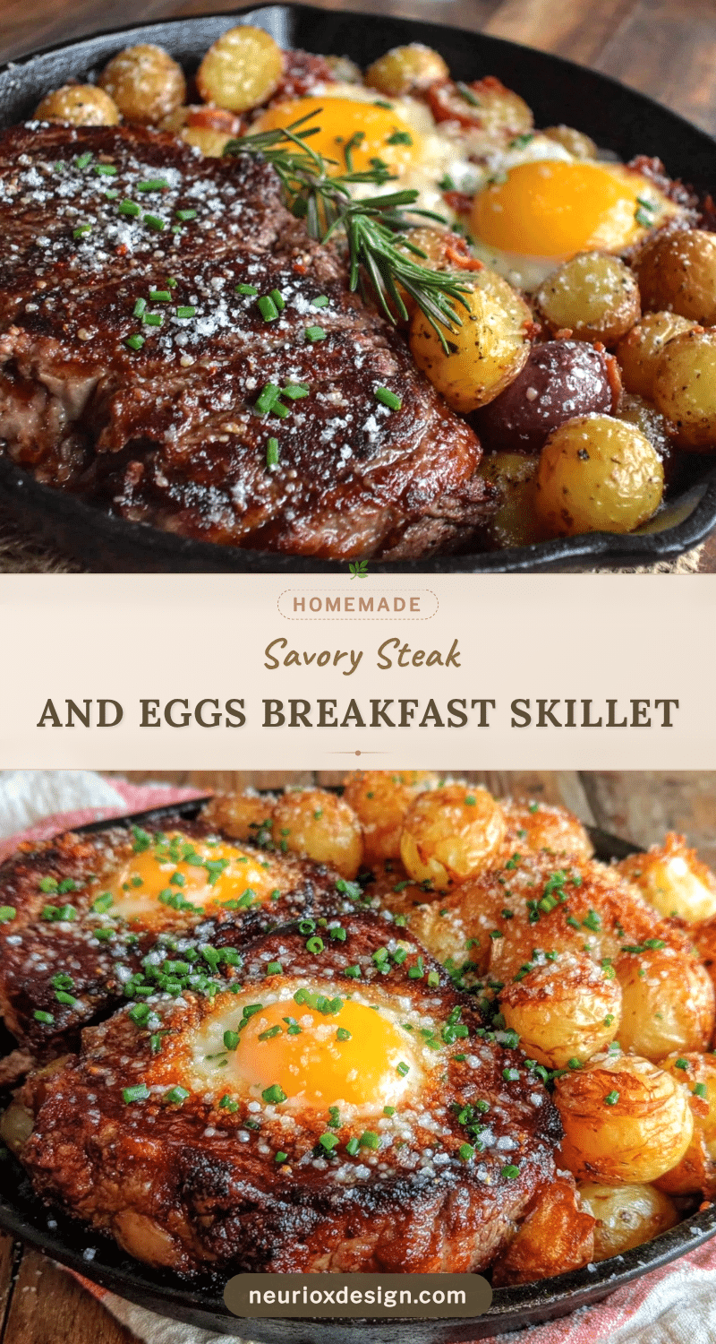 savory steak and eggs breakfast skillet recipe