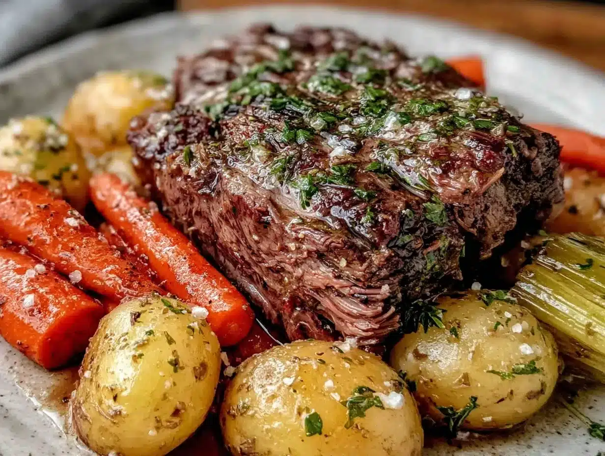 slow cooker pot roast preparation steps