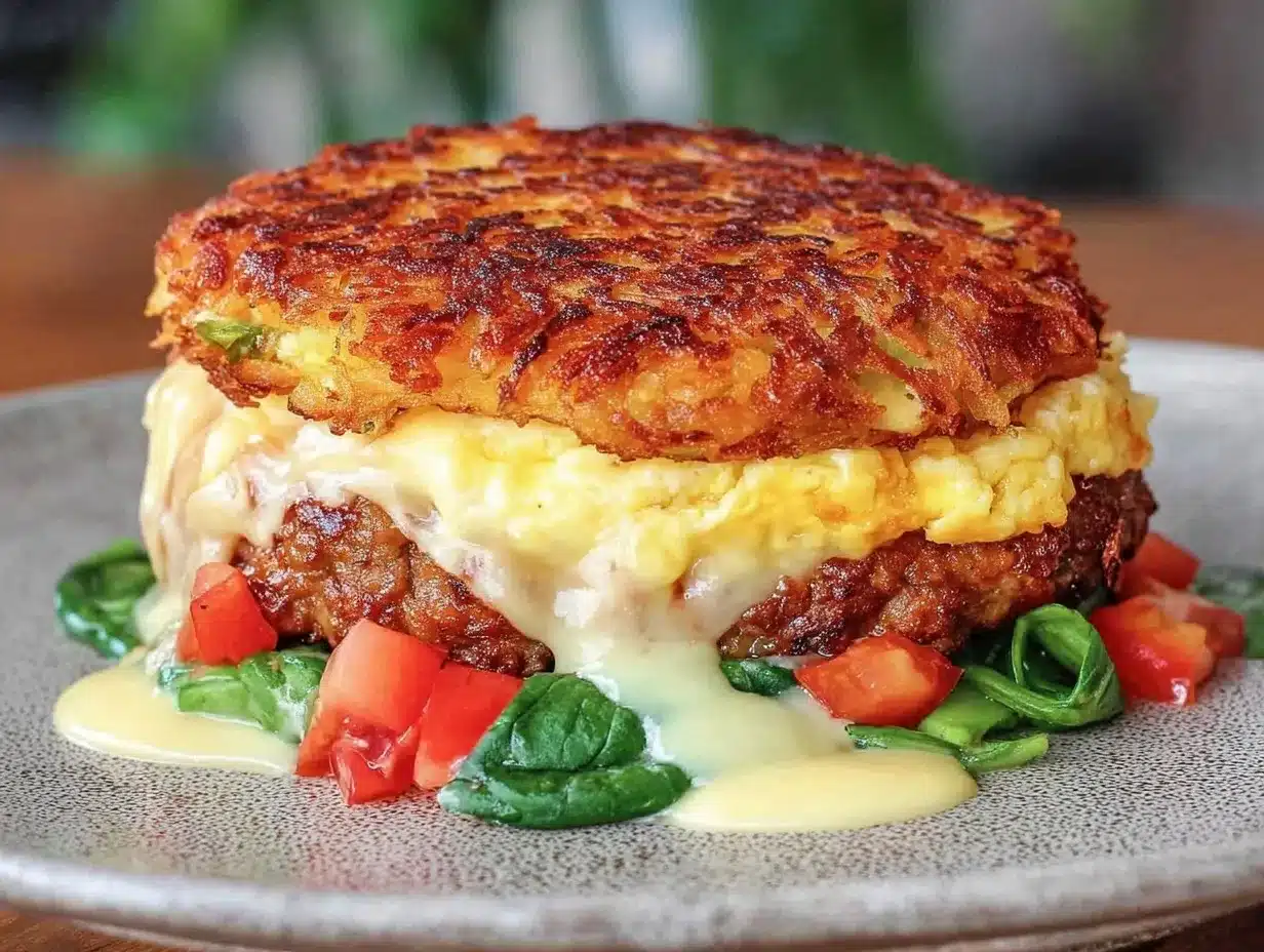 ultimate breakfast burger preparation steps